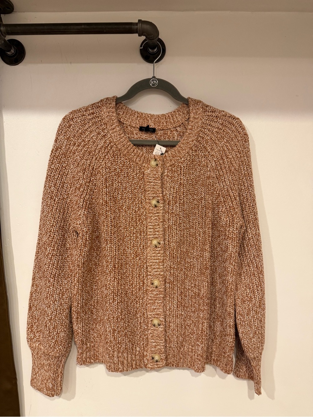 NWT Talbots Marled Cotton Blend Button-Front Cardigan Size Medium